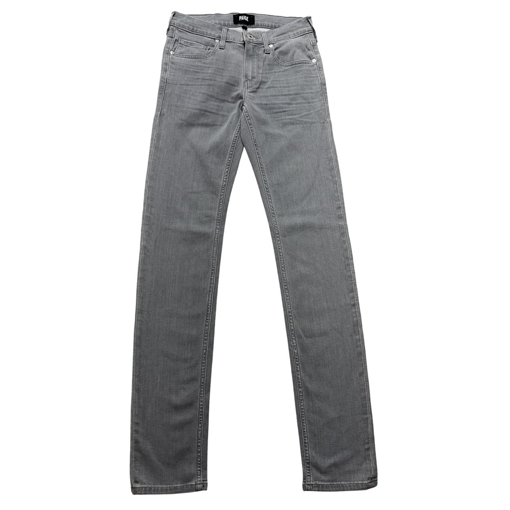 Paige Croft Jeans Mens 29x31 Gray Skinny Stretch Denim Medium Wash Transcend